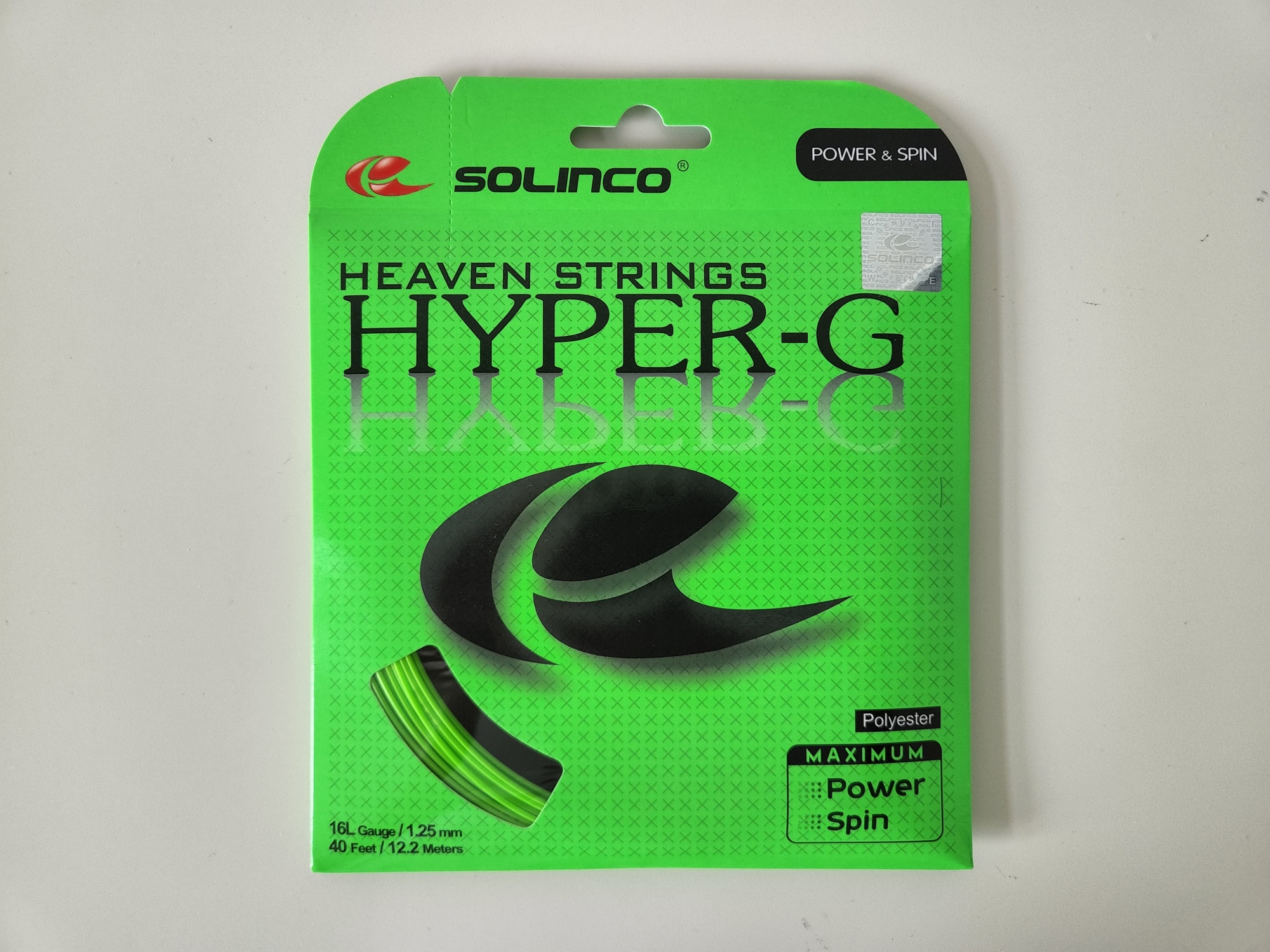 Solinco Hyper-G 16L 1.25mm Green Tennis String Reel – 656ft / 200m