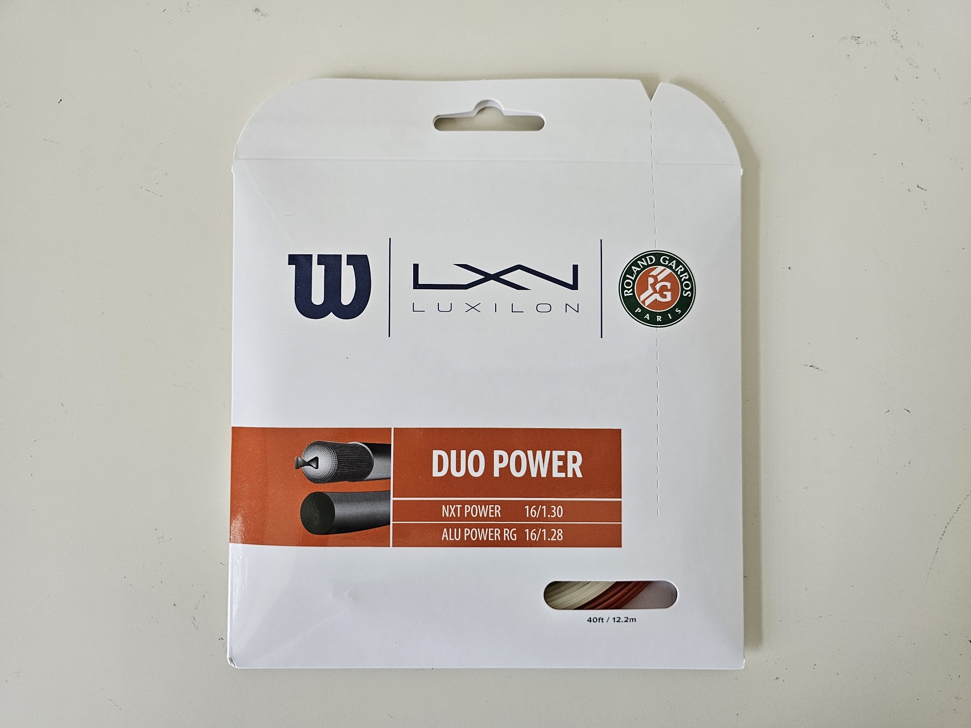 Wilson Luxilon Duo Power Roland Garros - Alu Power 16/NXT Power 16